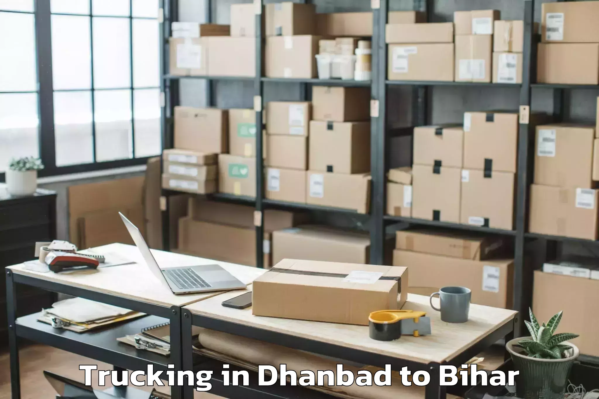 Easy Dhanbad to Bithan Trucking Booking